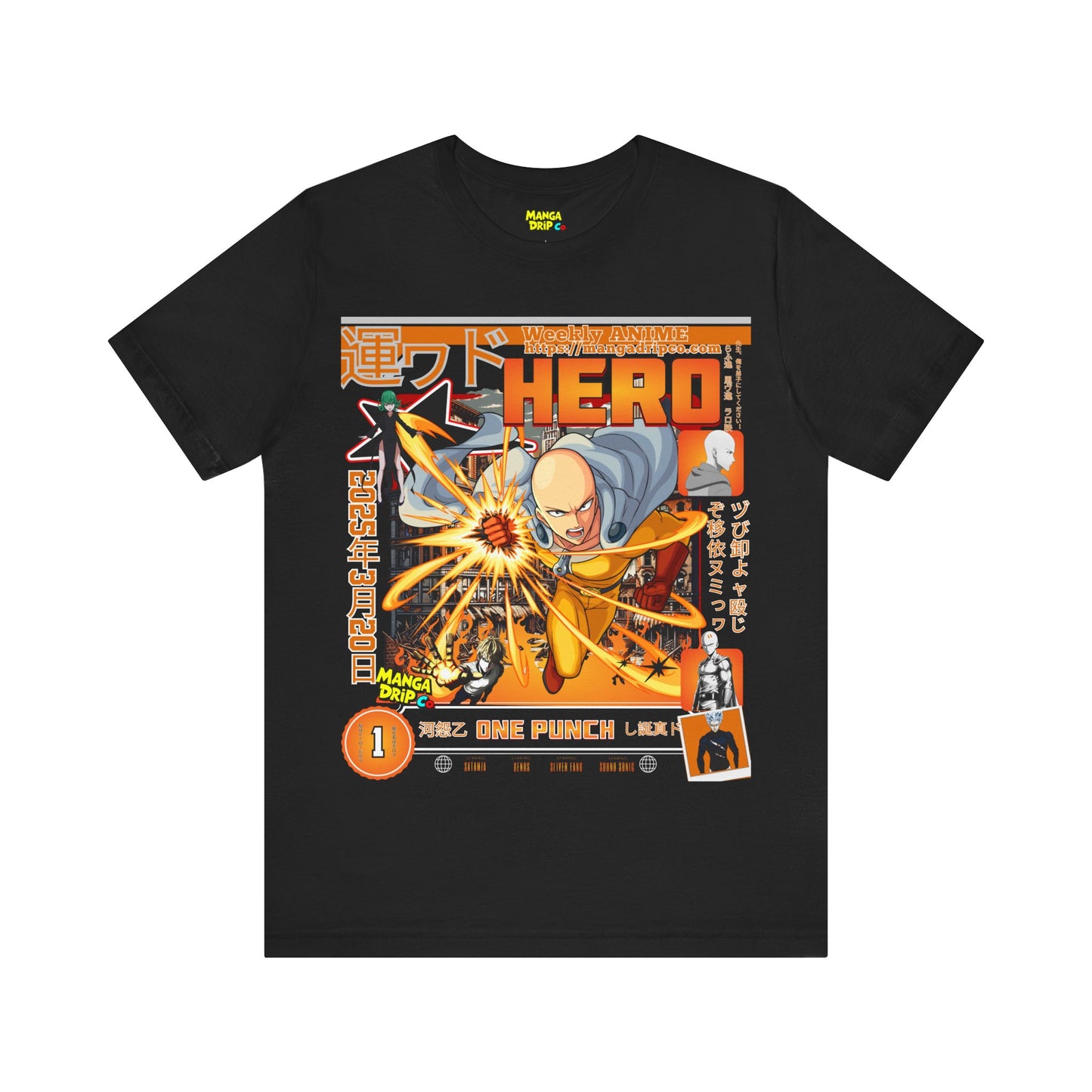 "Heroic Punch Anime Tee โ Ultimate Power Streetwear"