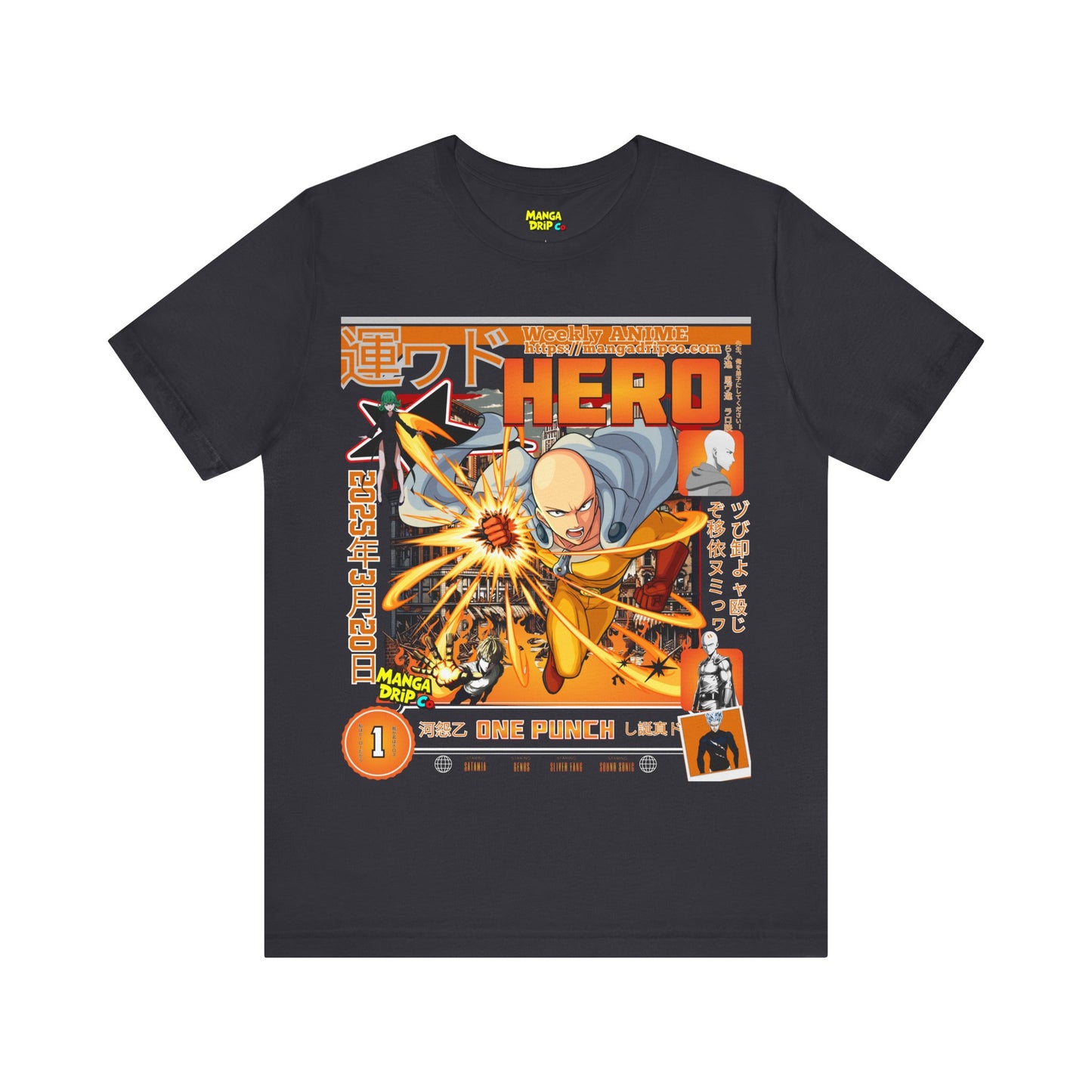 "Heroic Punch Anime Tee โ Ultimate Power Streetwear"