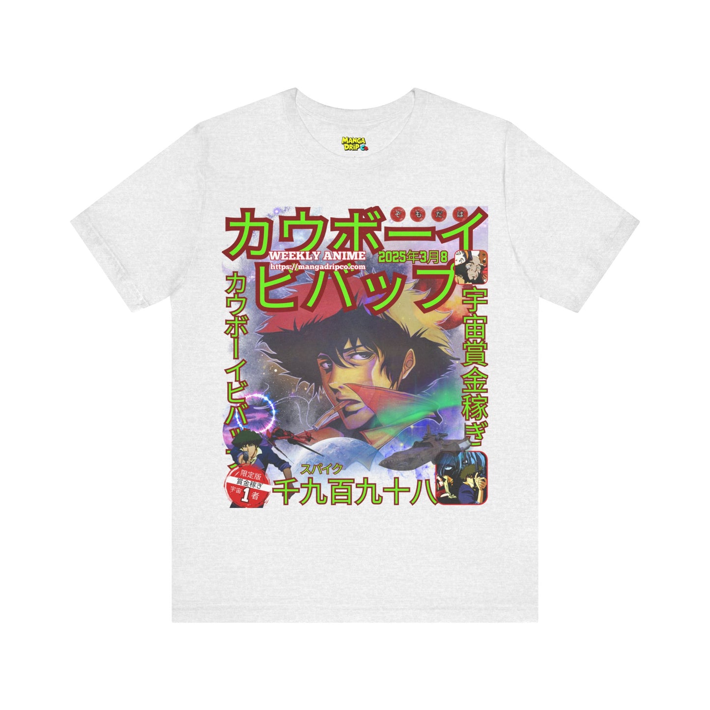 "Space Bounty Hunter Anime Tee β Jazz & Action Inspired Streetwear"