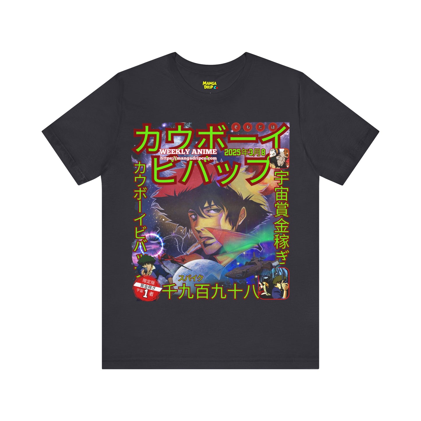 "Space Bounty Hunter Anime Tee β Jazz & Action Inspired Streetwear"