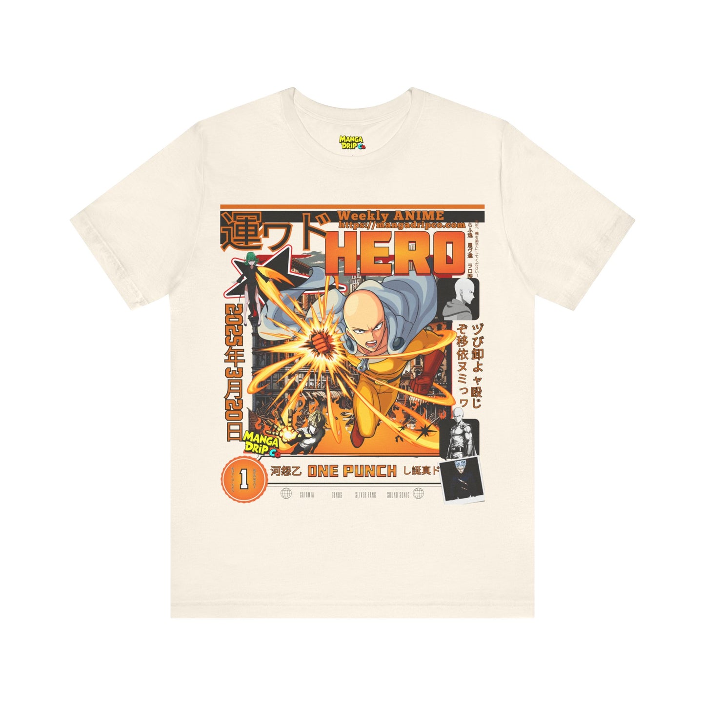 "Heroic Punch Anime Tee โ Ultimate Power Streetwear"