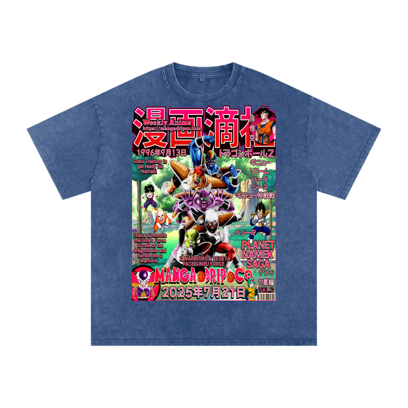 Dark Blue Ginyu Force Graphic Tee – Dragon Ball Z Villain Streetwear Fashion