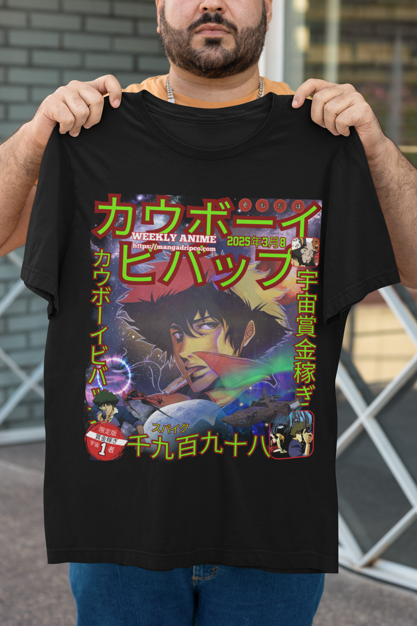 "Space Bounty Hunter Anime Tee β Jazz & Action Inspired Streetwear"