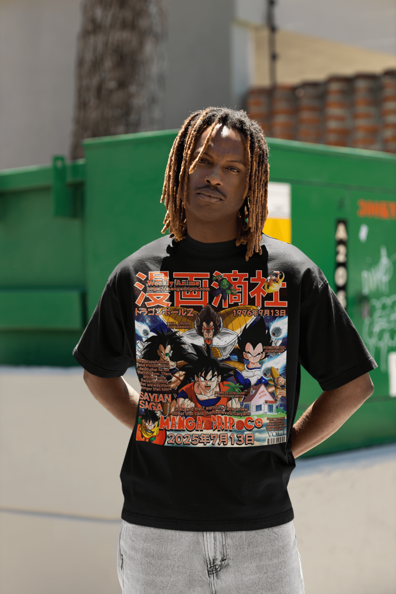 Goku vs Vegeta T-Shirt – Dragon Ball Z Saiyan Saga Anime Graphic Tee for Otaku, Streetwear, and DBZ Fans - Manga Drip Co.