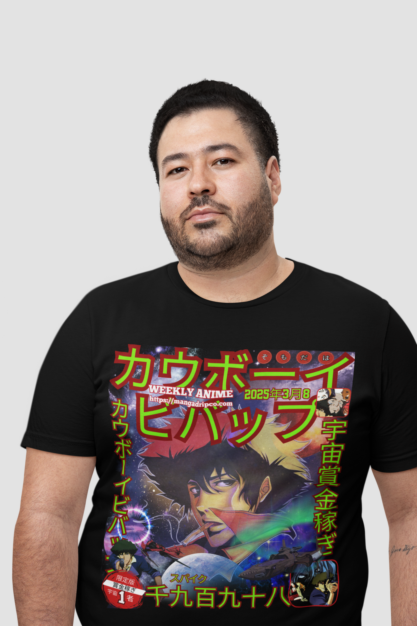 "Space Bounty Hunter Anime Tee β Jazz & Action Inspired Streetwear"