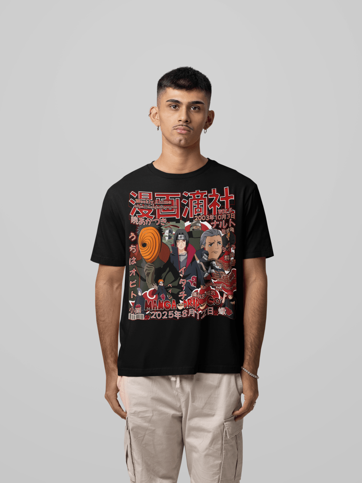 Naruto Akatsuki Cloud Tee – Anime Streetwear - Manga Drip Co.