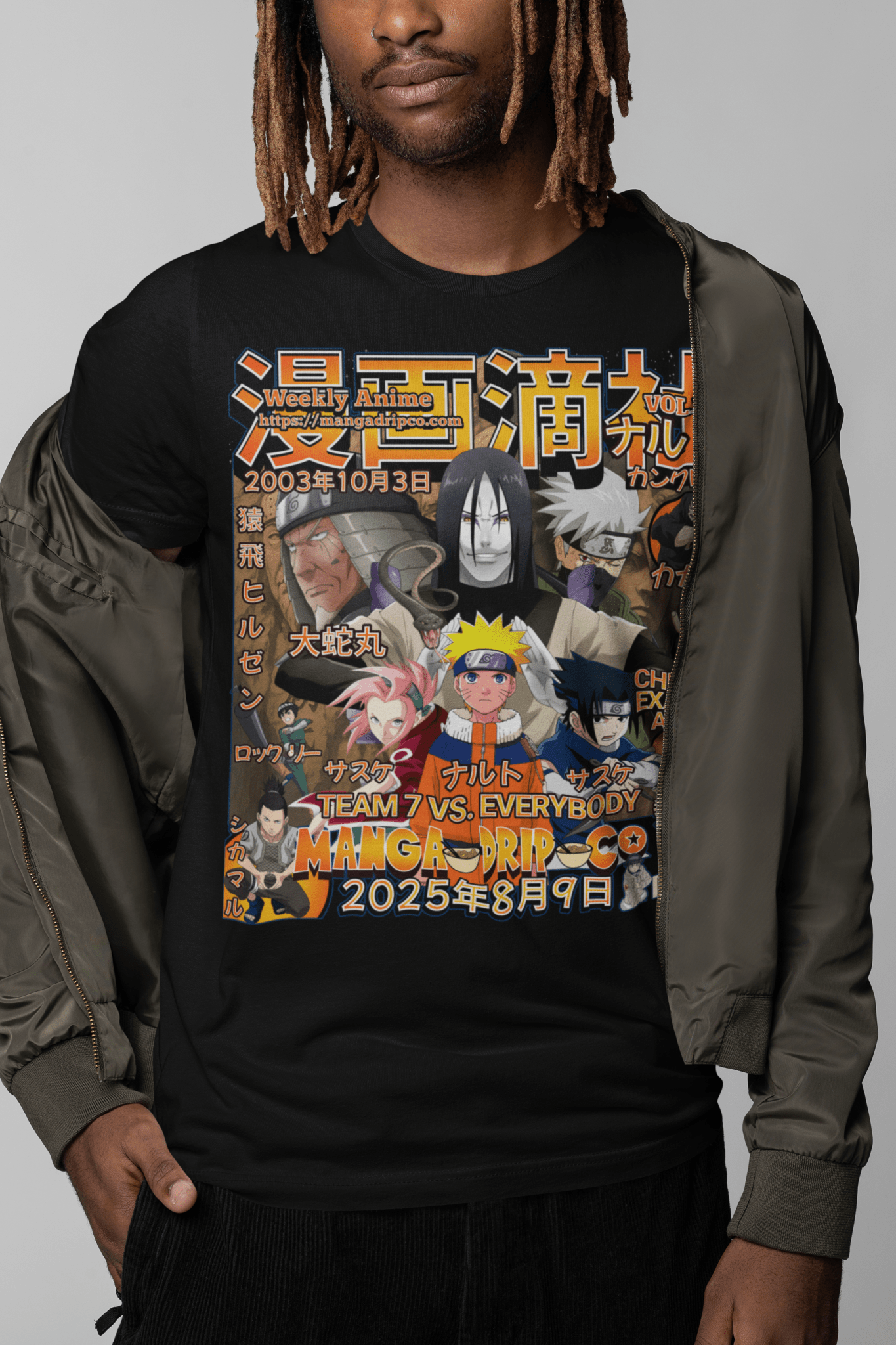 “Naruto Chunin Exam Arc Graphic Tee – Anime Streetwear T-Shirt” - Manga Drip Co.