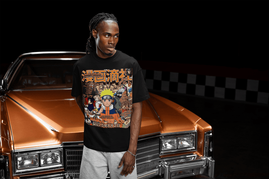 Naruto Land of the Waves Vintage Graphic T-Shirt – Team 7 vs Zabuza - Manga Drip Co.