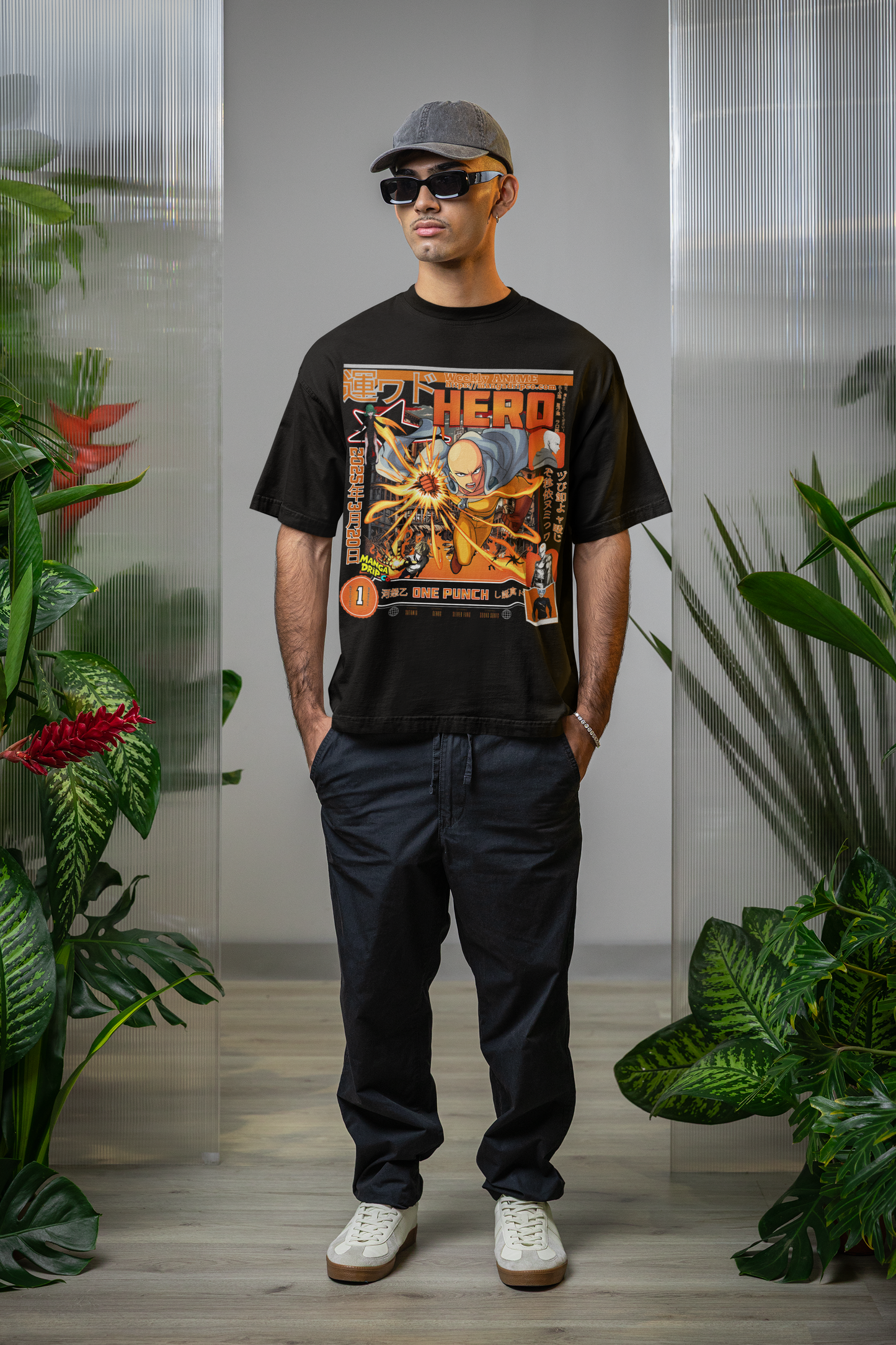 "Heroic Punch Anime Tee โ Ultimate Power Streetwear"