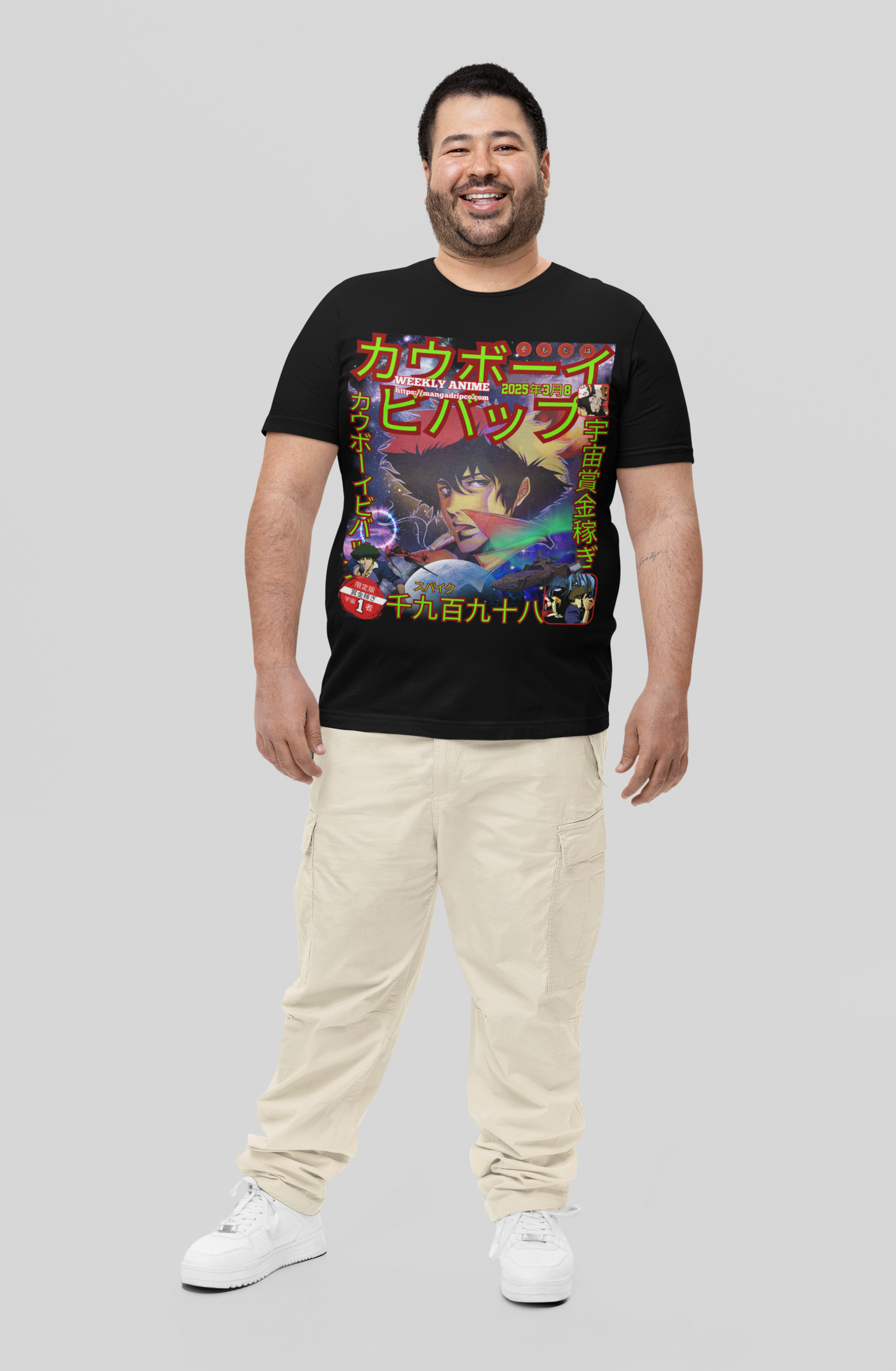 "Space Bounty Hunter Anime Tee β Jazz & Action Inspired Streetwear"