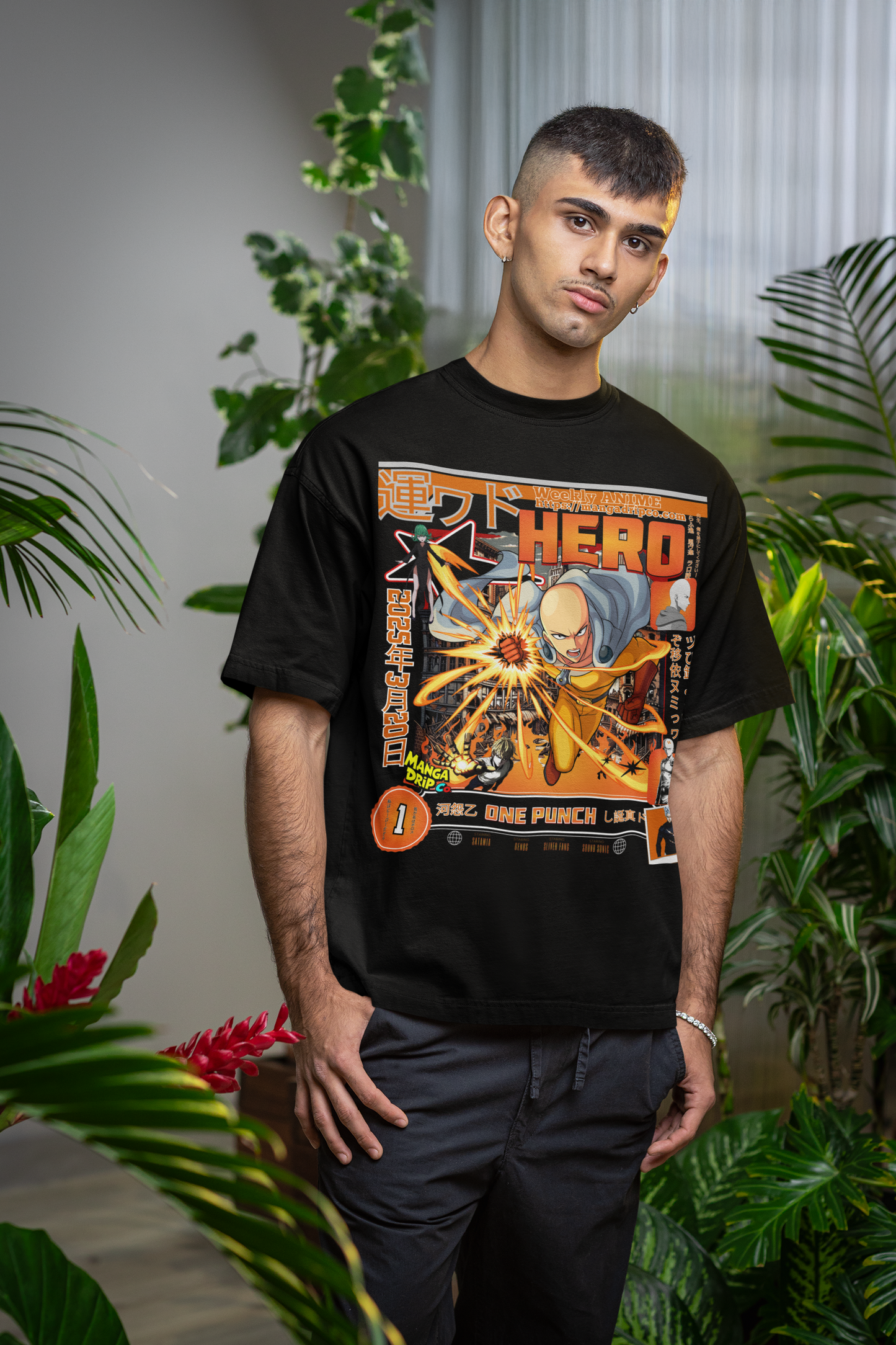 "Heroic Punch Anime Tee โ Ultimate Power Streetwear"