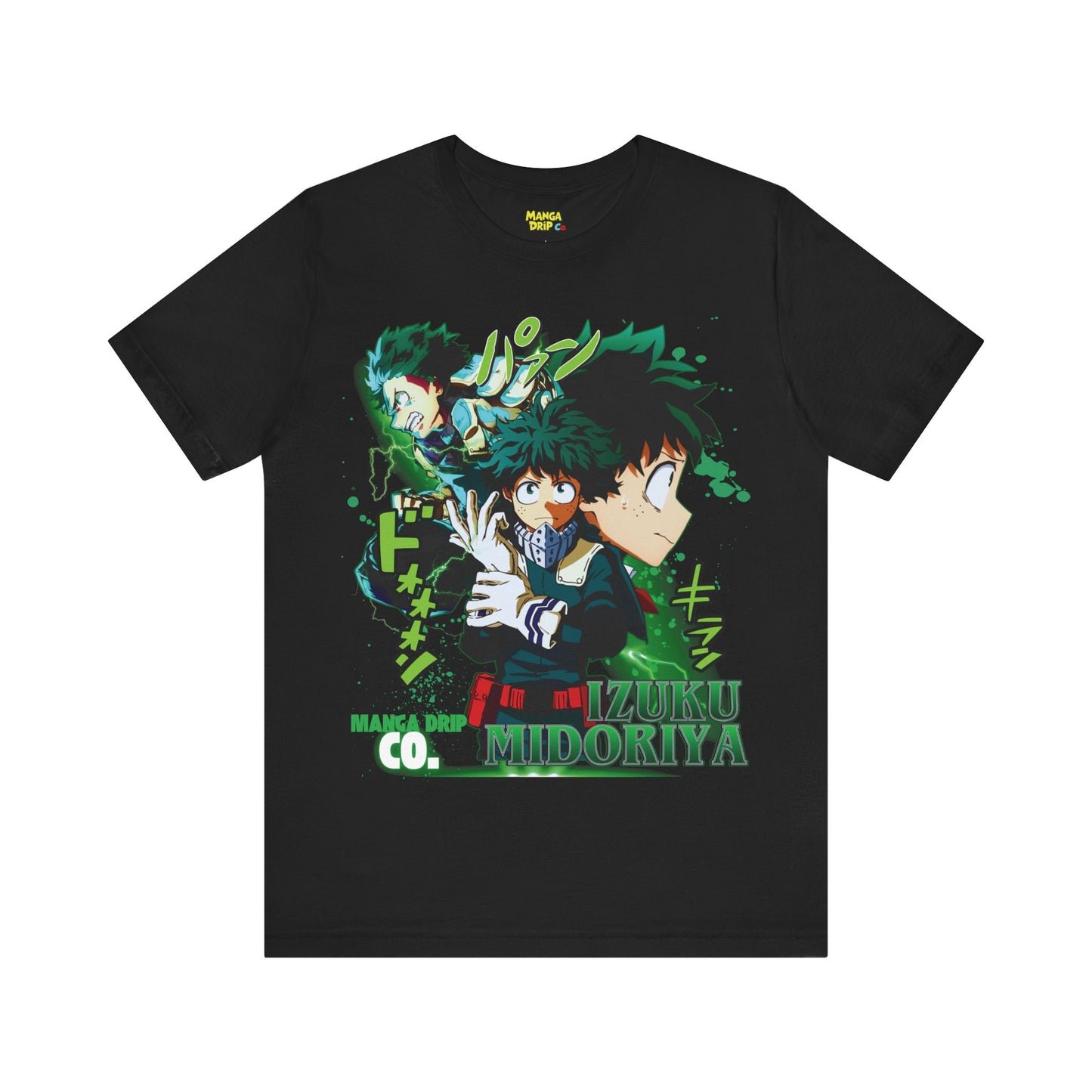 Unleash Your Inner Hero – Green Lightning Anime Prodigy Tee!