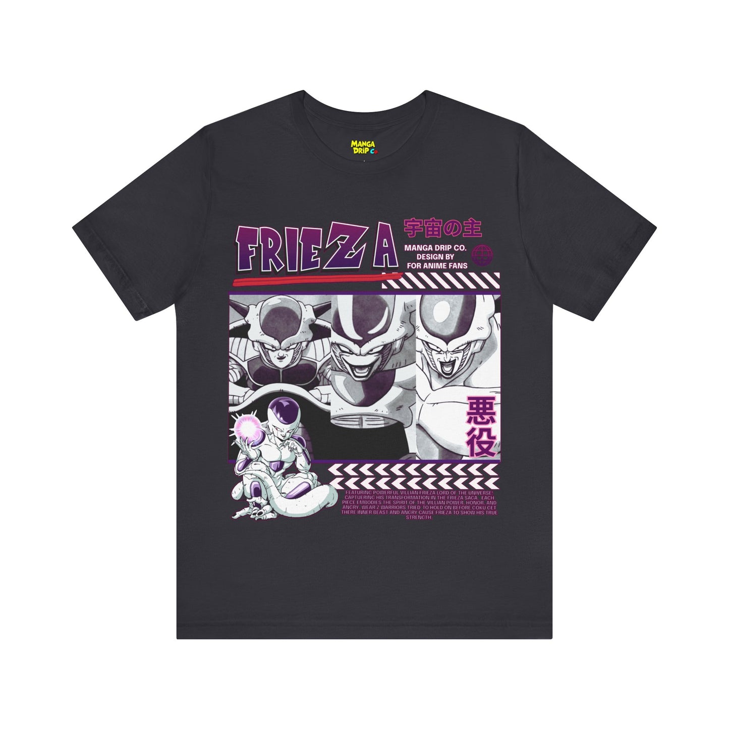 Retro Galactic Emperor Villain Anime Graphic Tee – Purple Space Fighter Shirt