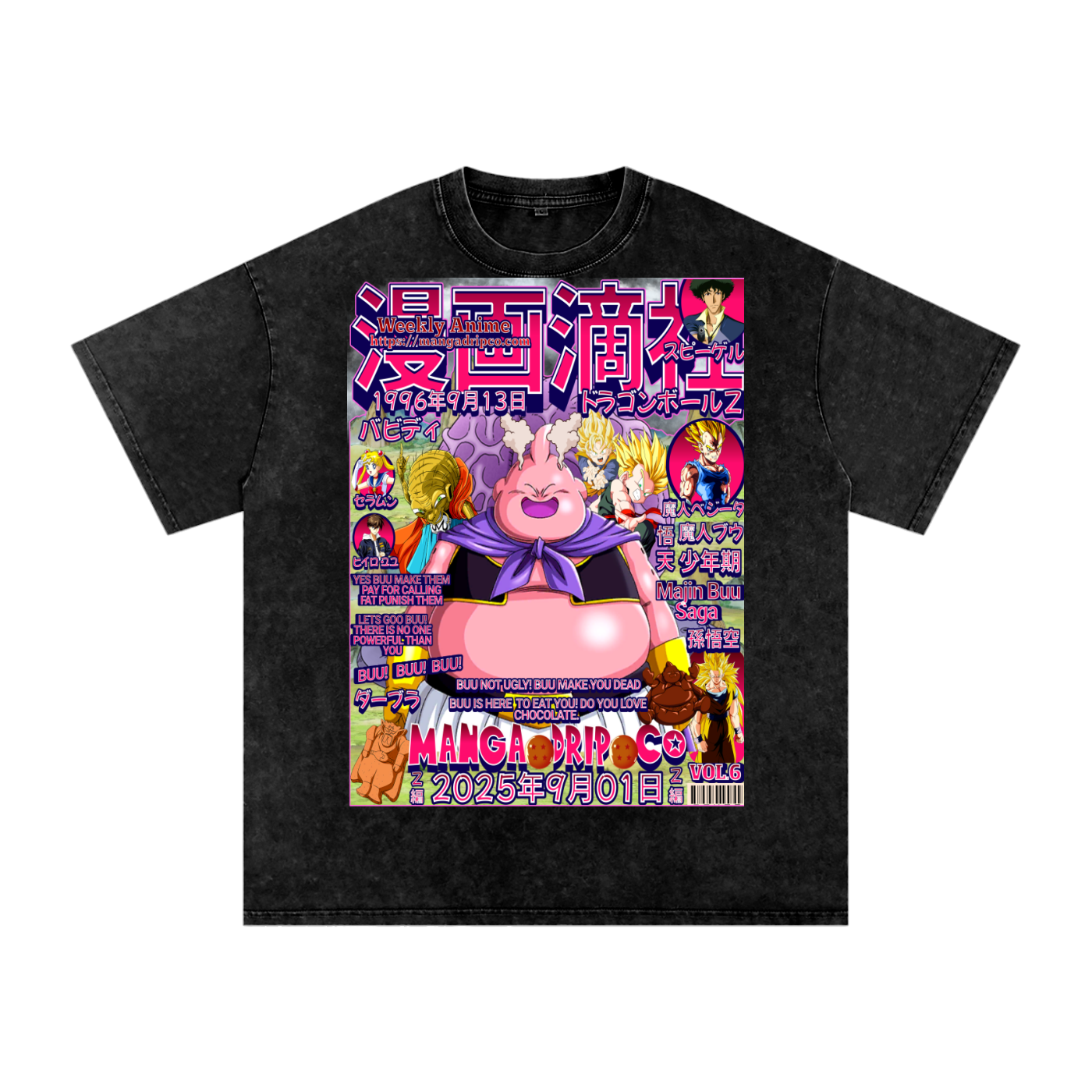 "Black Dragon Ball Z Buu Villain Shirt - Anime Transformation Apparel"