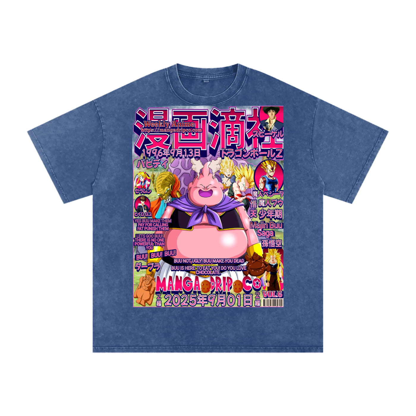 "Dark Blue Dragon Ball Z Villain Shirt - Buu Arc Anime Apparel"
