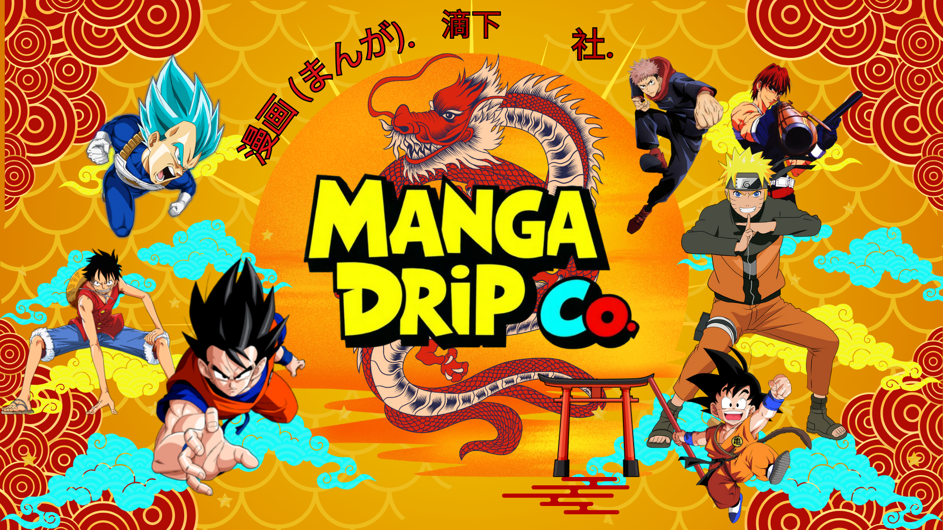 "Dragon Ball Z and Naruto inspired anime clothing designs"
