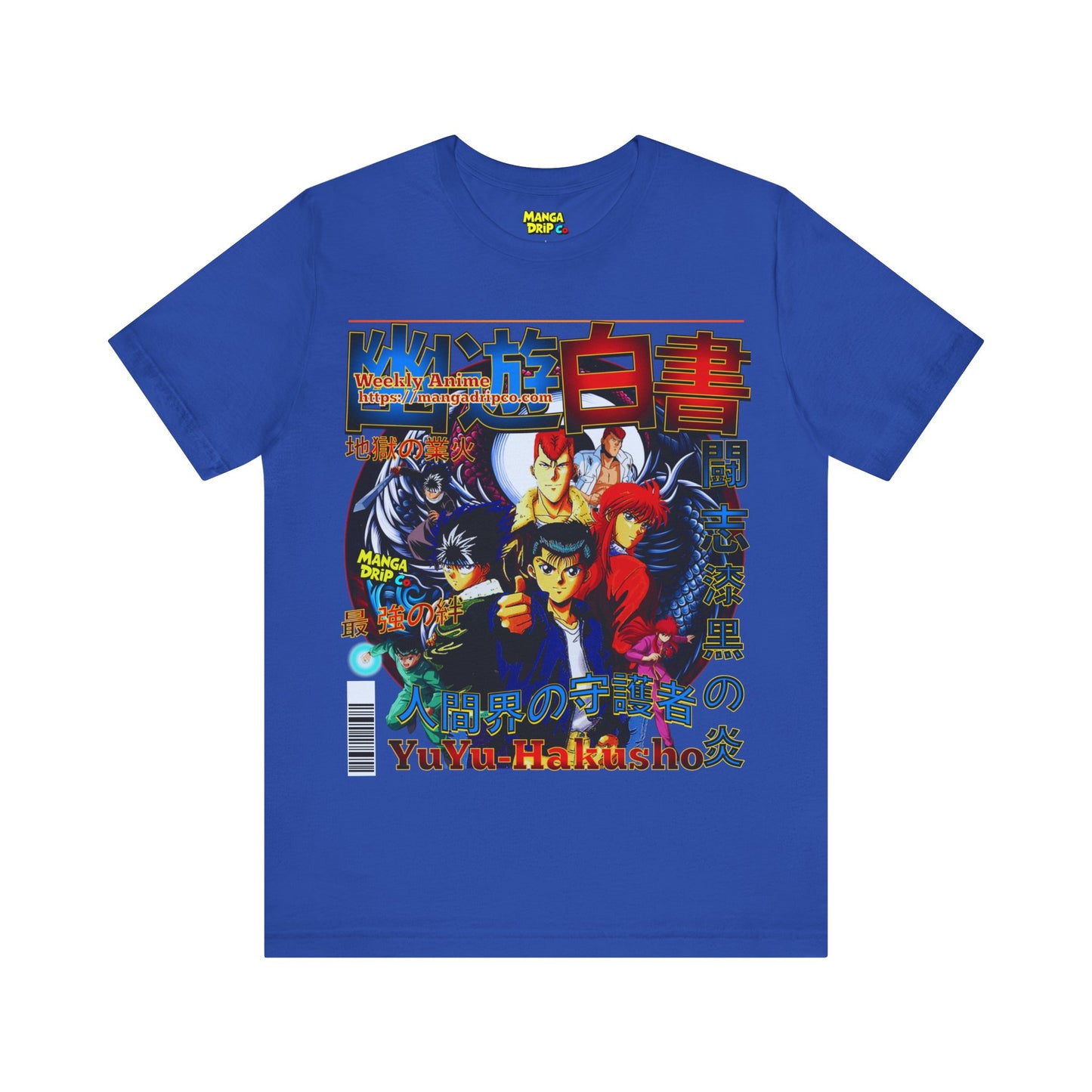 Classic Spirit Fighter Anime T-Shirt - True Royal Blue