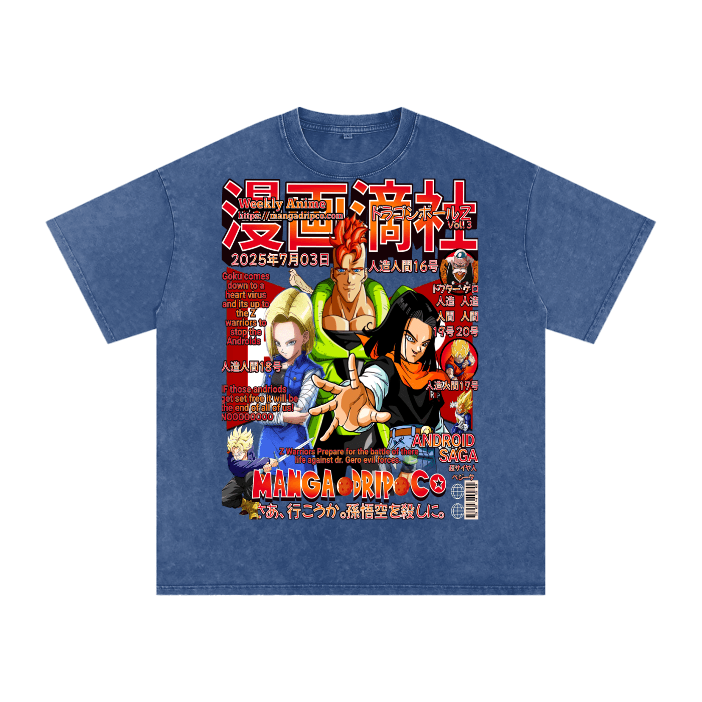 "Android 17 & 18 Graphic Tee – DBZ Anime T-Shirt for Dragon Ball Z Fans" - Manga Drip Co.