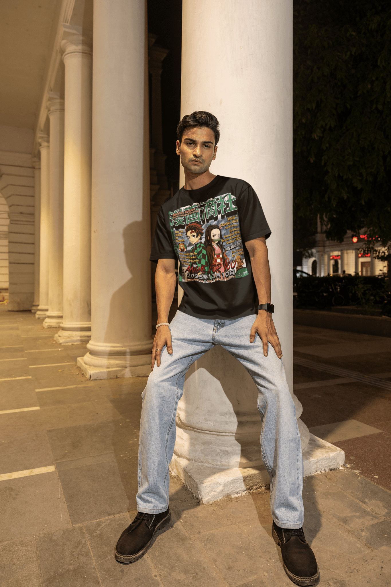 "Demon Slayer Tanjiro Nezuko Anime Graphic Tee" - Manga Drip Co.