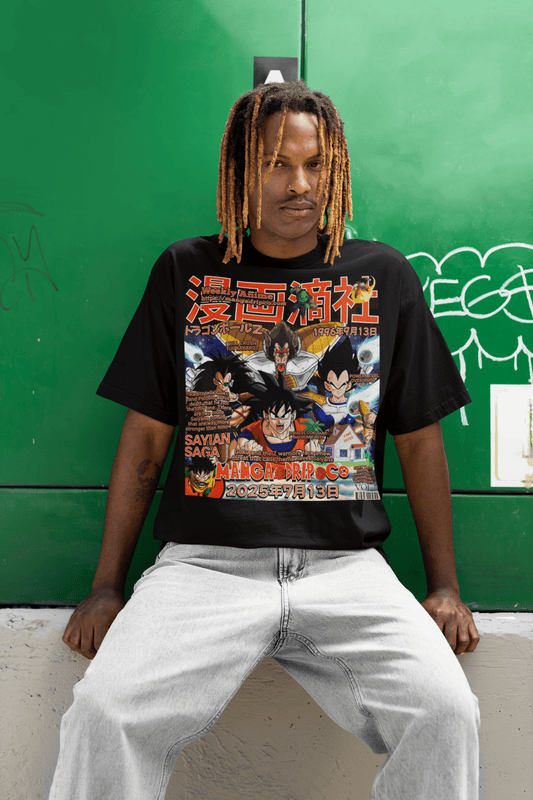 Goku vs Vegeta T-Shirt – Dragon Ball Z Saiyan Saga Anime Graphic Tee for Otaku, Streetwear, and DBZ Fans - Manga Drip Co.