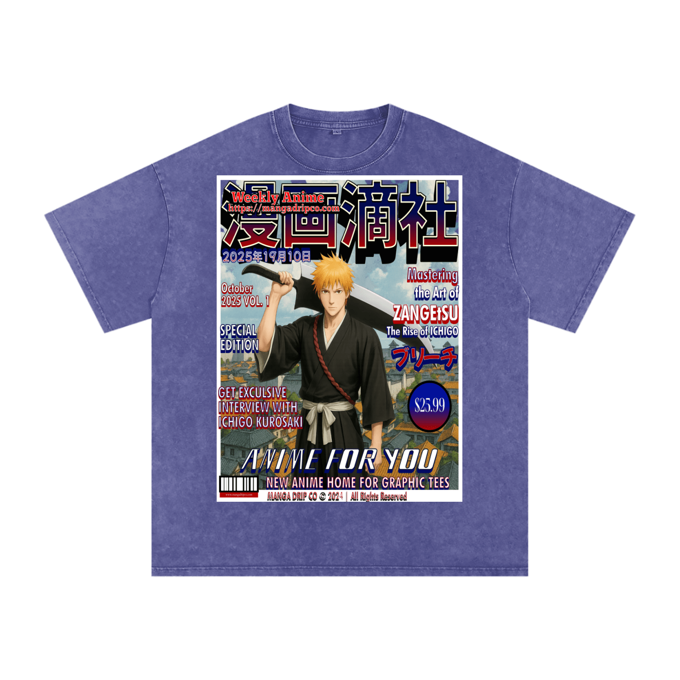 Ichigo Bleach Anime Shirt Soul Reaper Tee - Manga Drip Co.