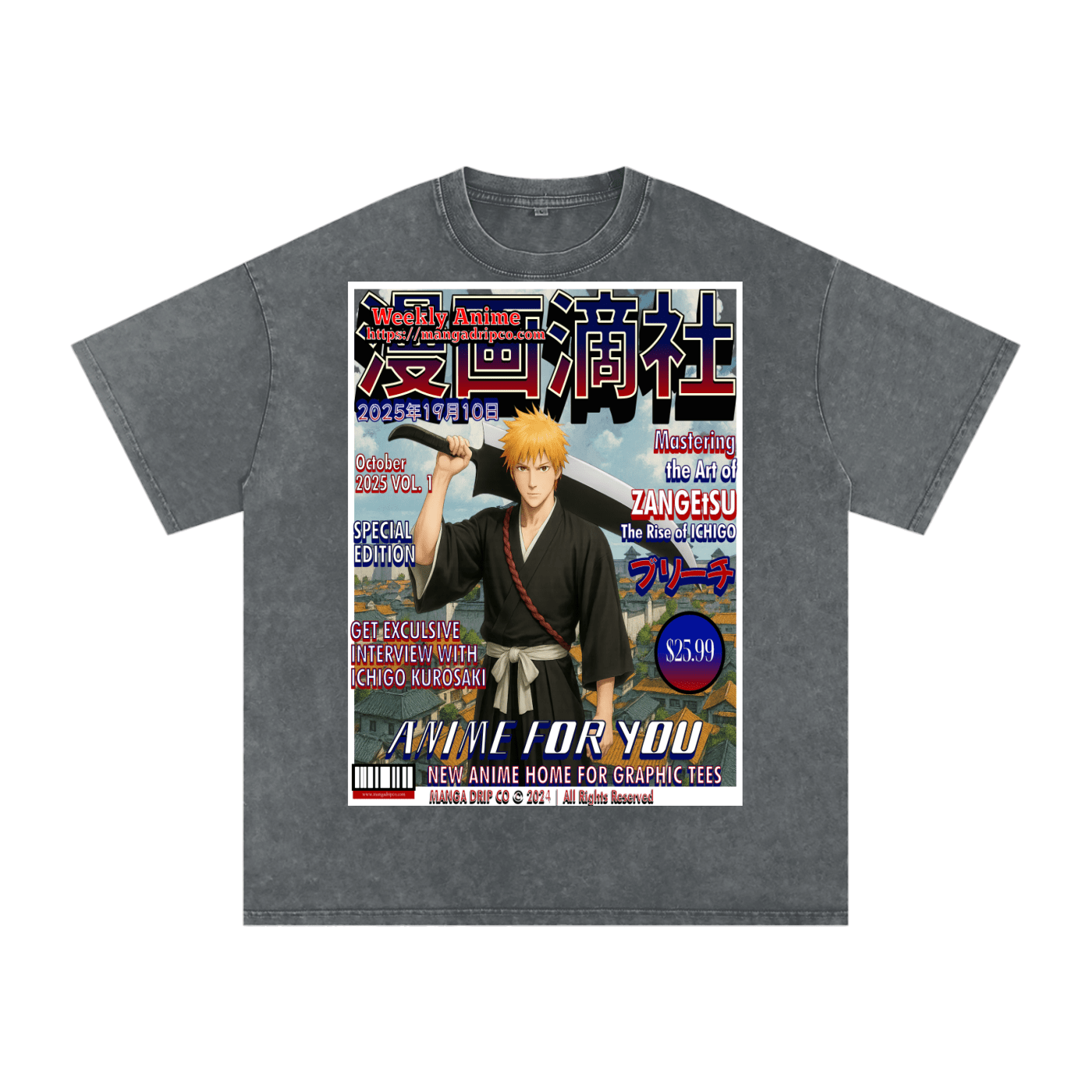 Ichigo Bleach Anime Shirt Soul Reaper Tee - Manga Drip Co.