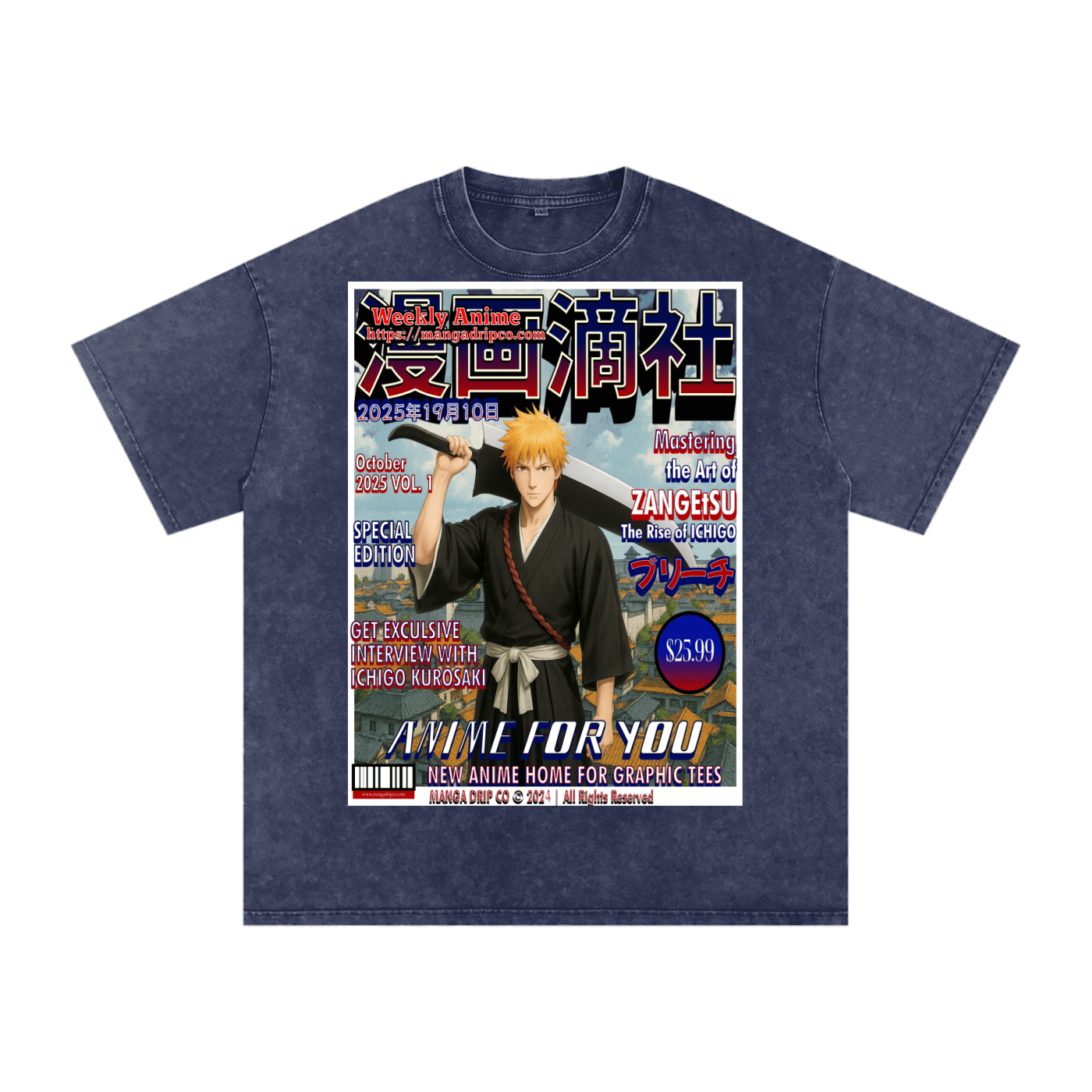 Ichigo Bleach Anime Shirt Soul Reaper Tee - Manga Drip Co.