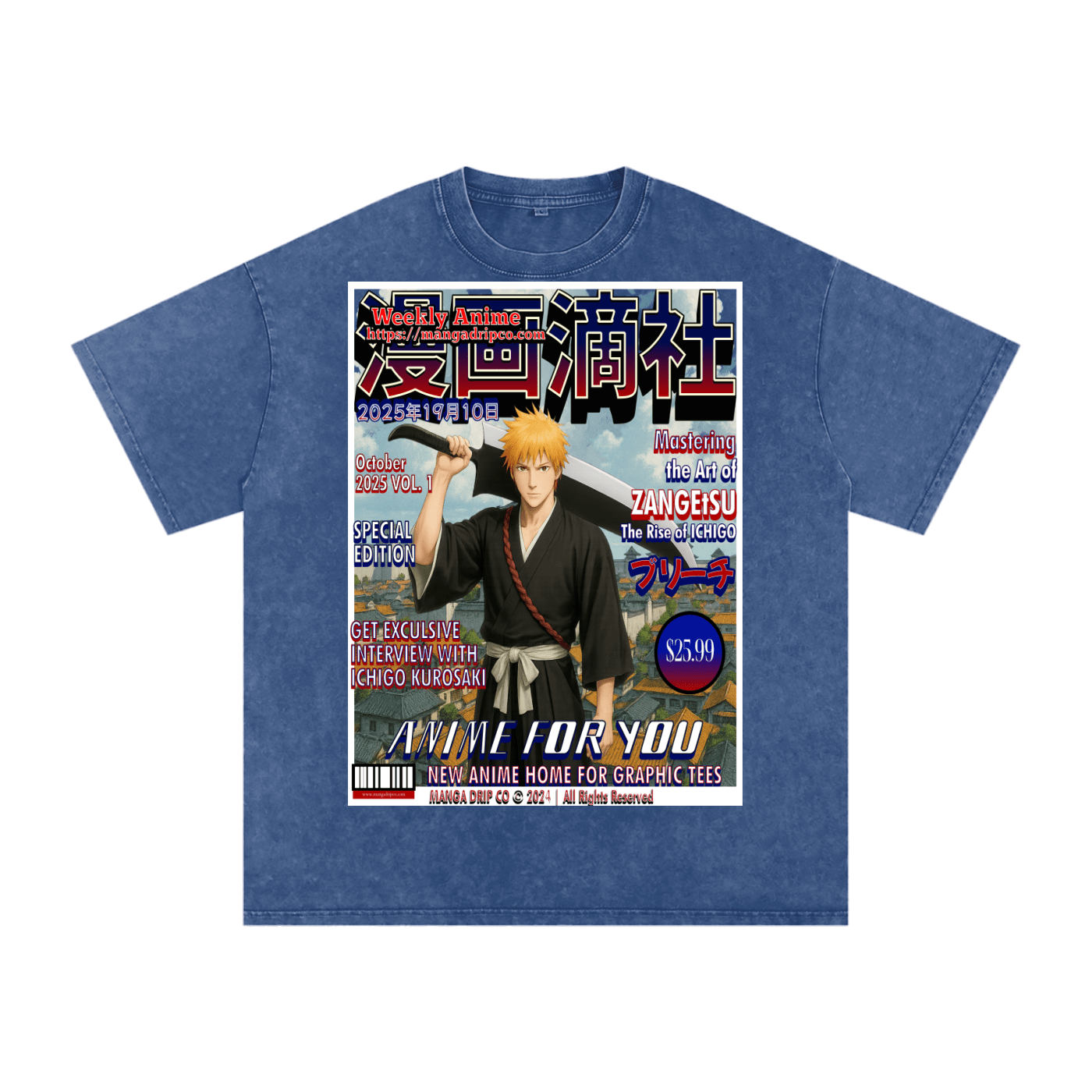 Ichigo Bleach Anime Shirt Soul Reaper Tee - Manga Drip Co.