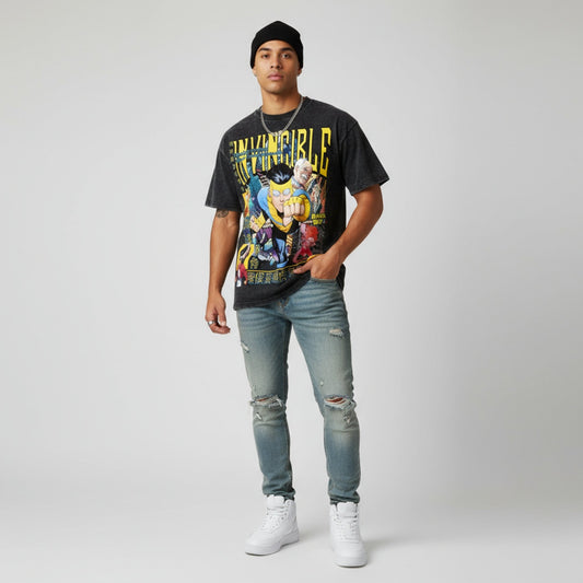 Invincible Hero Graphic Tee - Anime Streetwear | Manga Drip Co - Manga Drip Co.