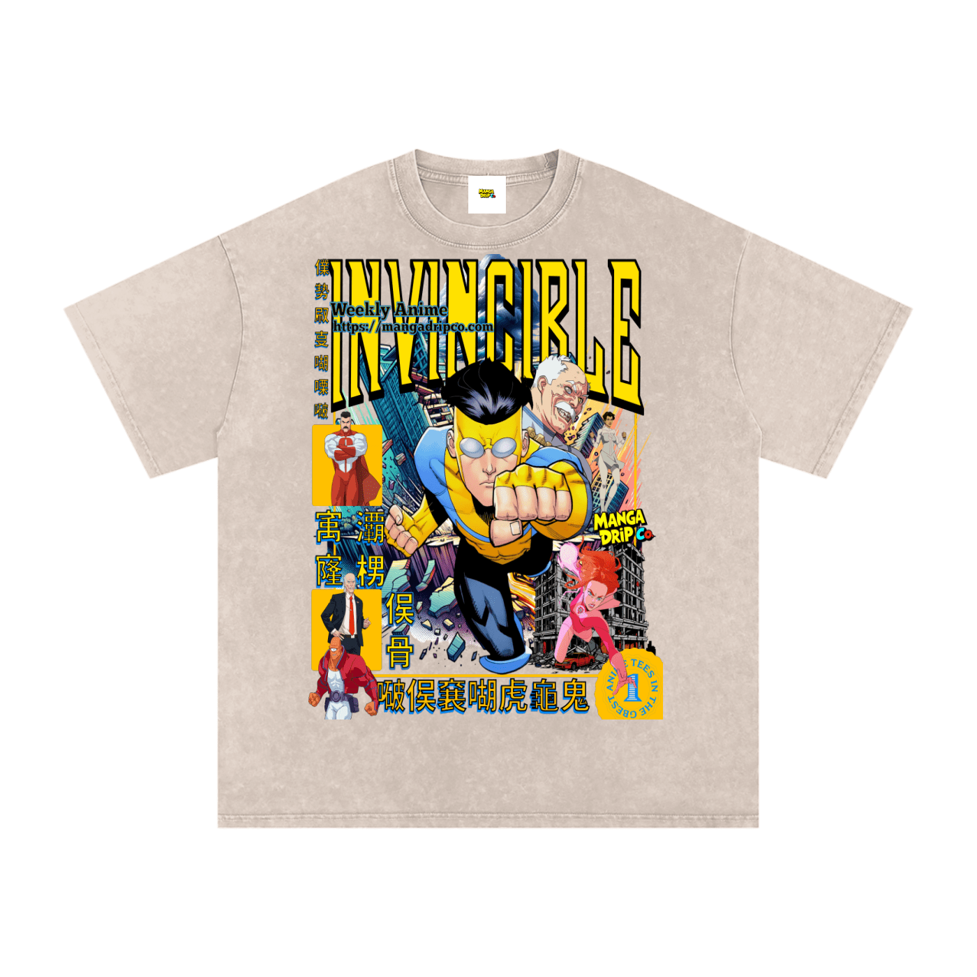 Invincible Hero Graphic Tee - Anime Streetwear | Manga Drip Co - Manga Drip Co.