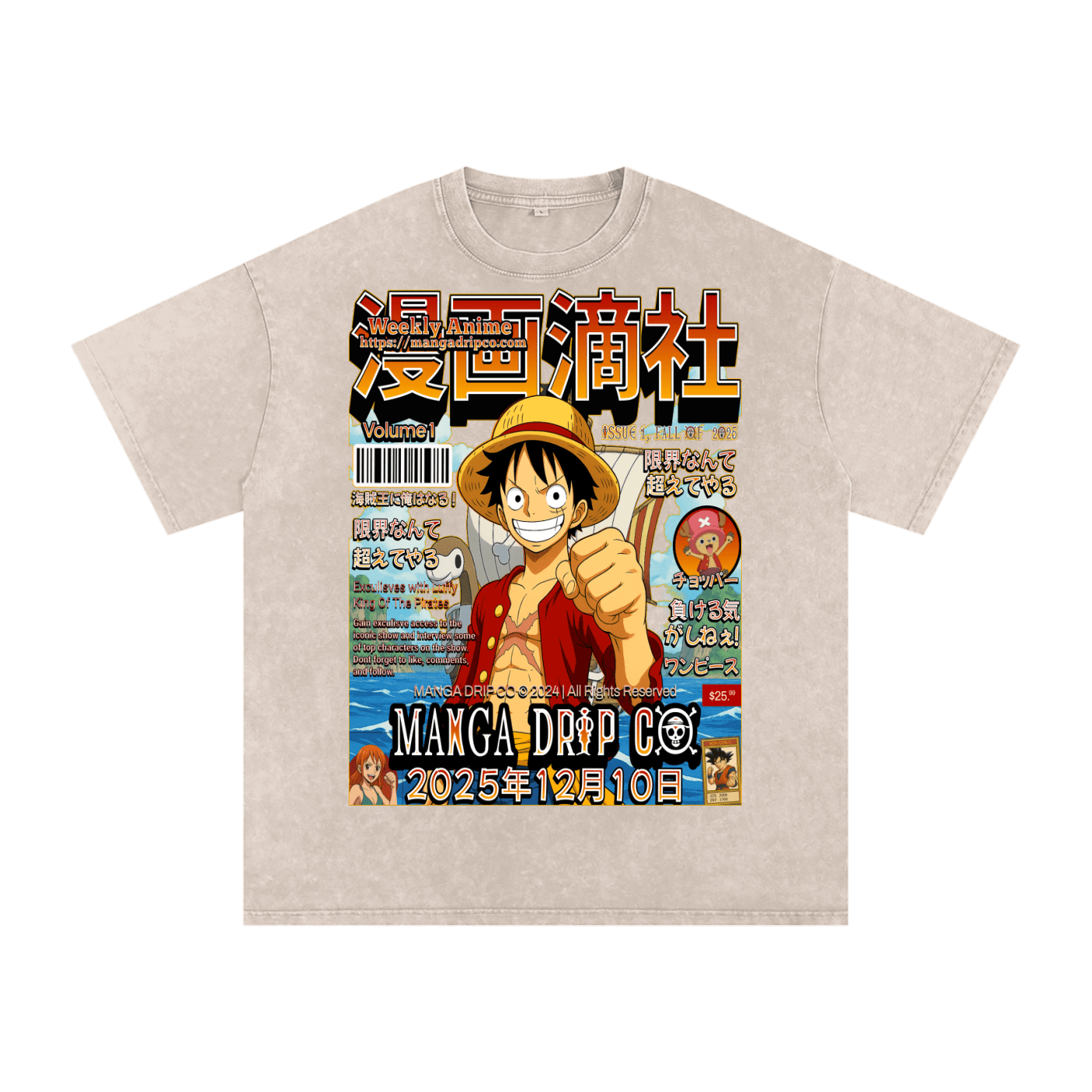 King of the Pirates Graphic Tee - One Piece Anime Streetwear - Manga Drip Co.
