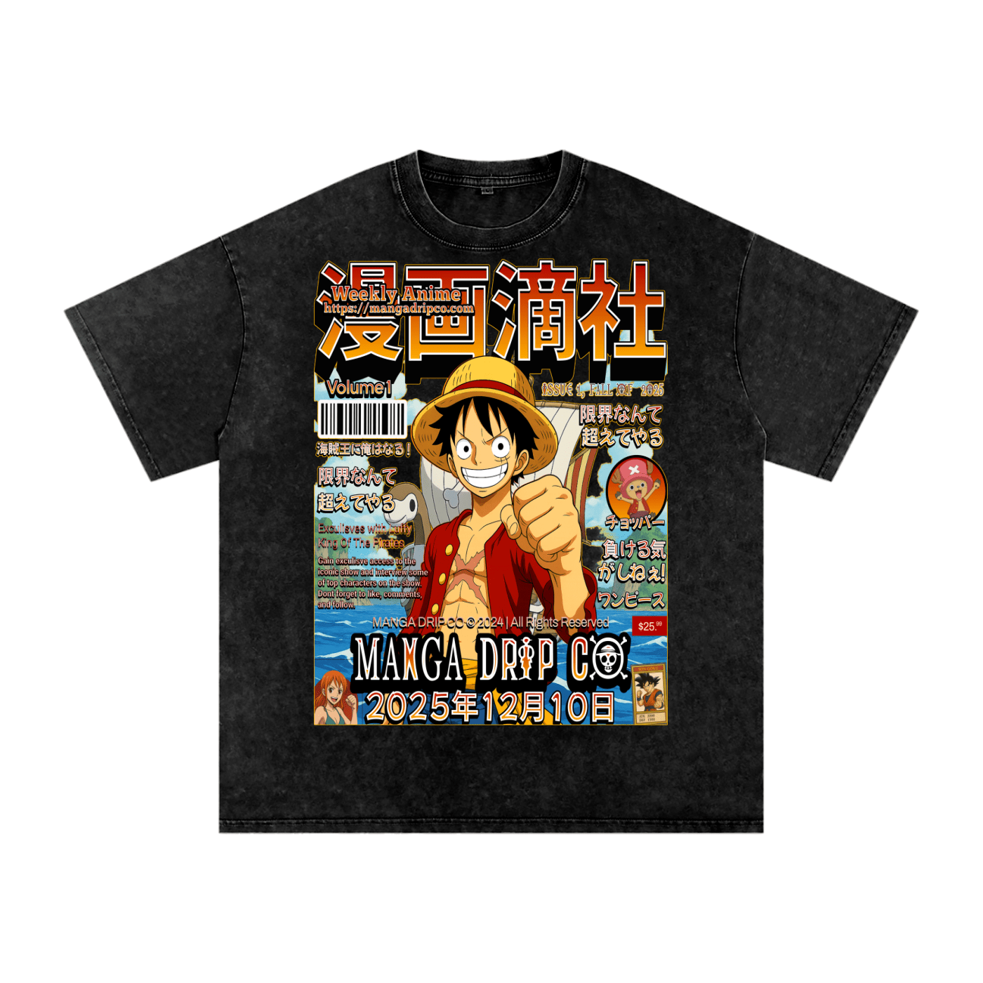 King of the Pirates Graphic Tee - One Piece Anime Streetwear - Manga Drip Co.