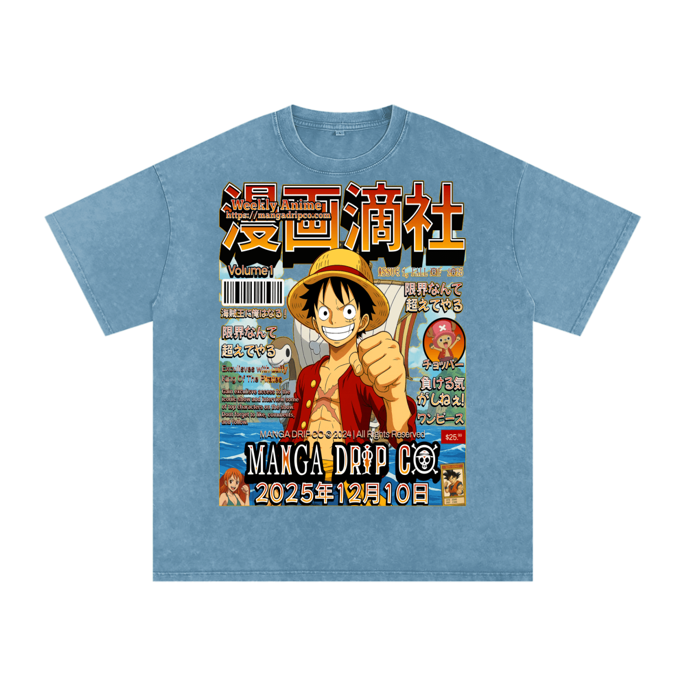 King of the Pirates Graphic Tee - One Piece Anime Streetwear - Manga Drip Co.