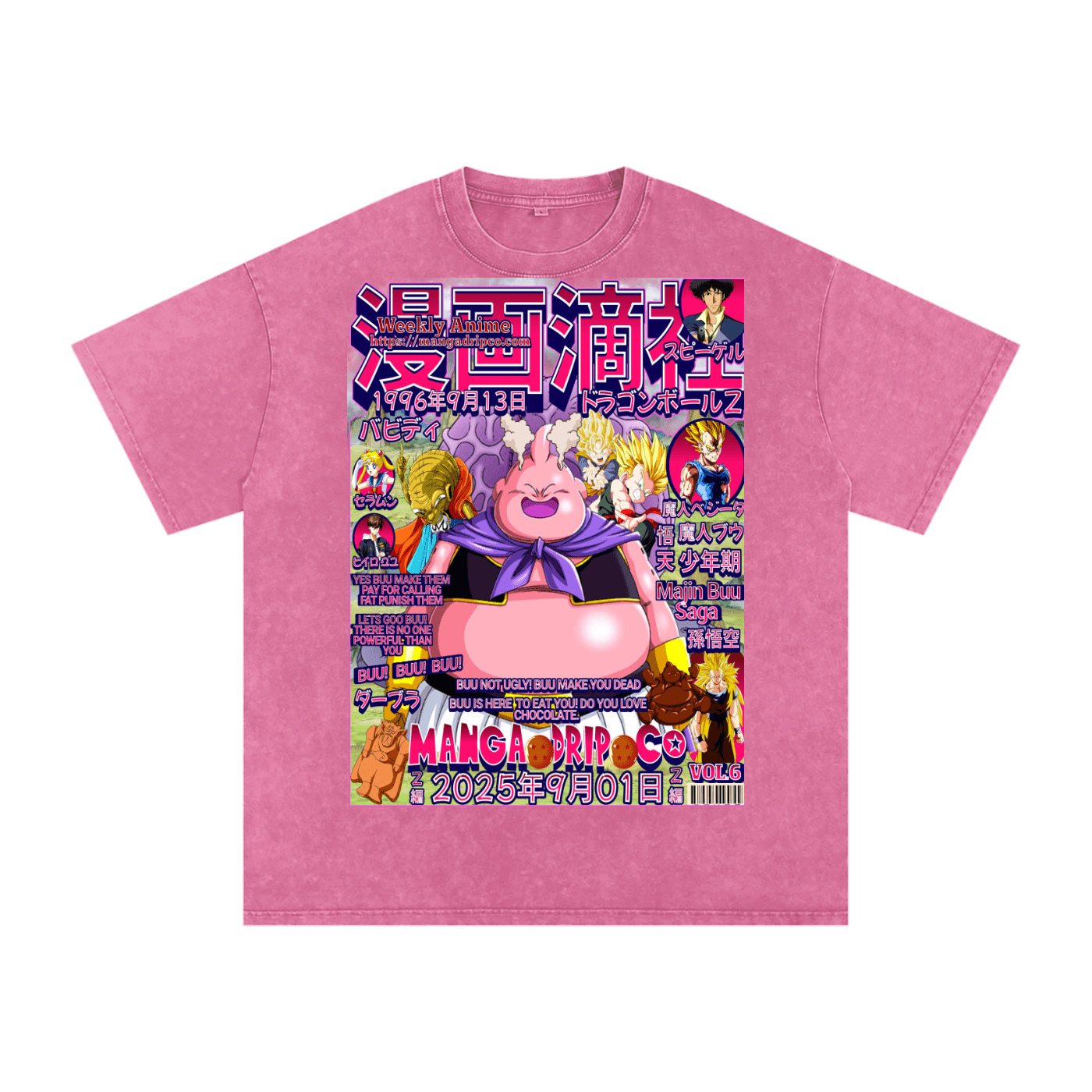 "Majin Buu Transformation Tee - DBZ Evil Arc Streetwear" - Manga Drip Co.