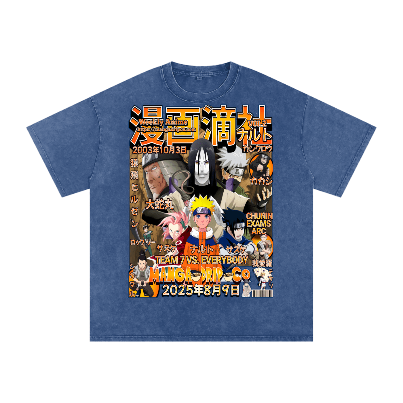 “Naruto Chunin Exam Arc Graphic Tee – Anime Streetwear T-Shirt” - Manga Drip Co.