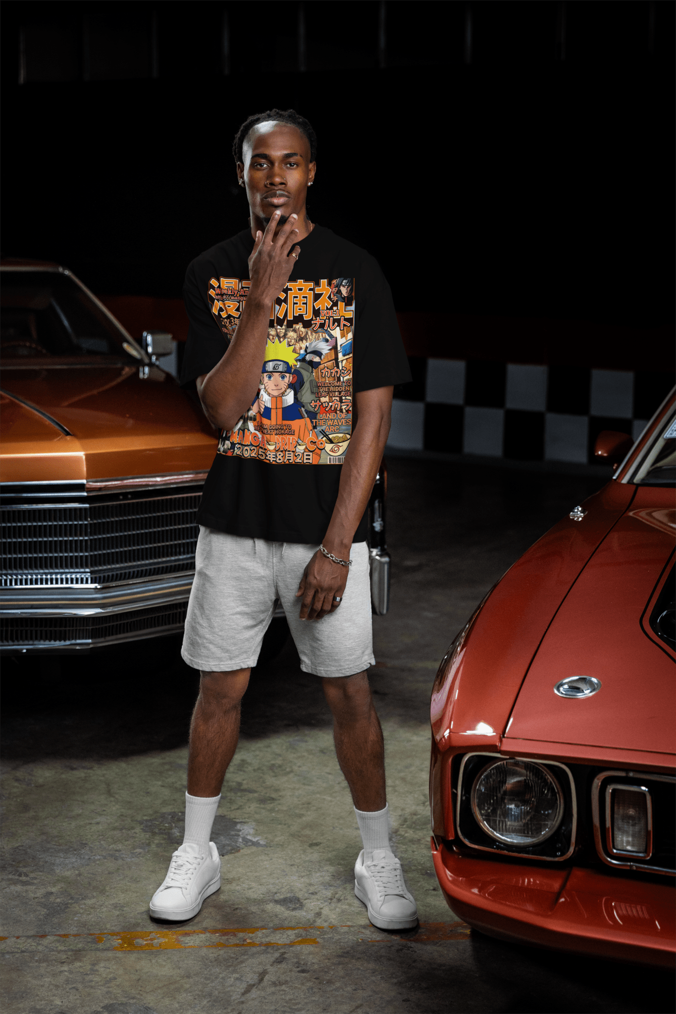 Naruto Land of the Waves Vintage Graphic T-Shirt – Team 7 vs Zabuza - Manga Drip Co.