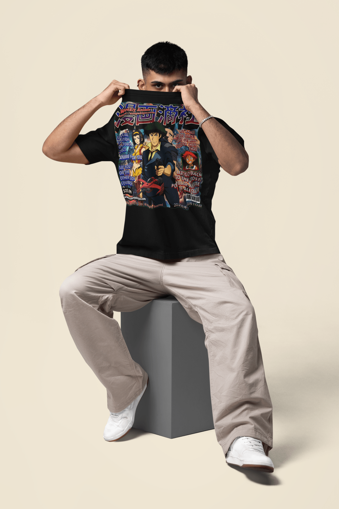 Spike Spiegel Drip Tee - See You Space Cowboy Anime Shirt - Manga Drip Co.