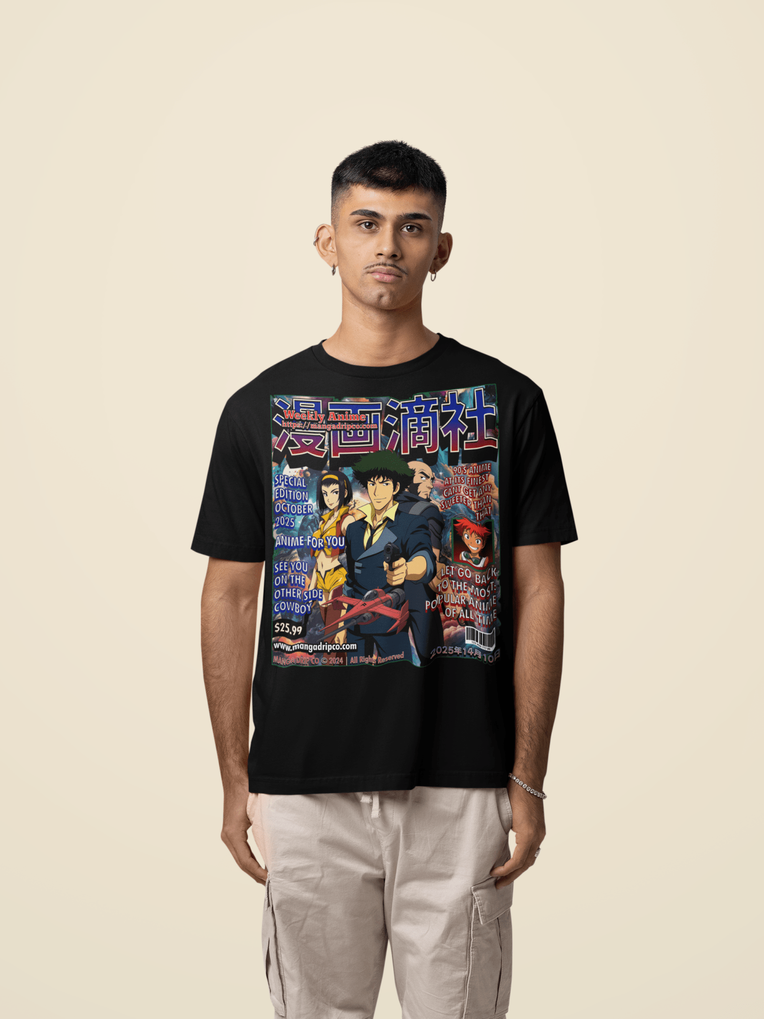 Spike Spiegel Drip Tee - See You Space Cowboy Anime Shirt - Manga Drip Co.