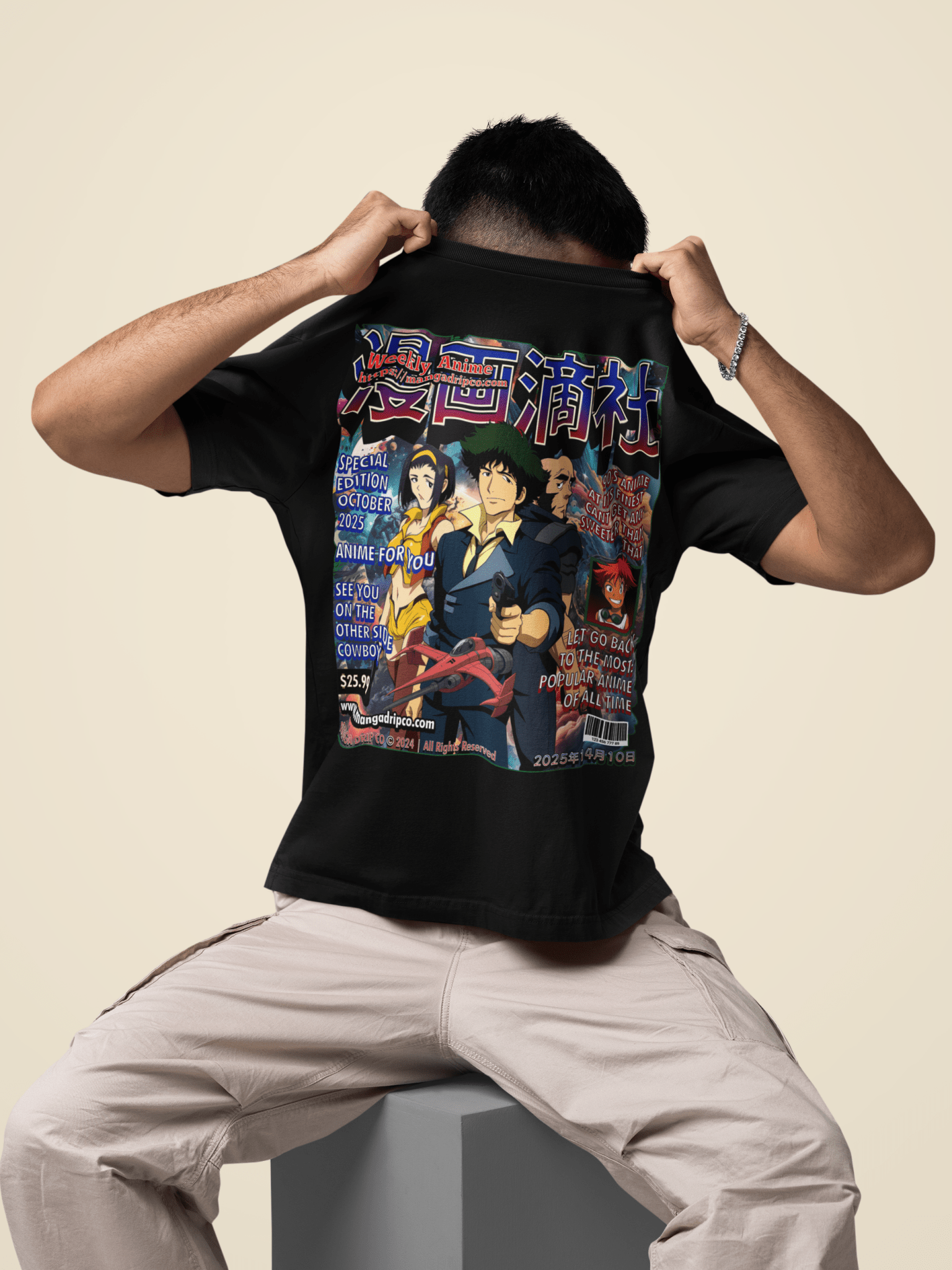 Spike Spiegel Drip Tee - See You Space Cowboy Anime Shirt - Manga Drip Co.